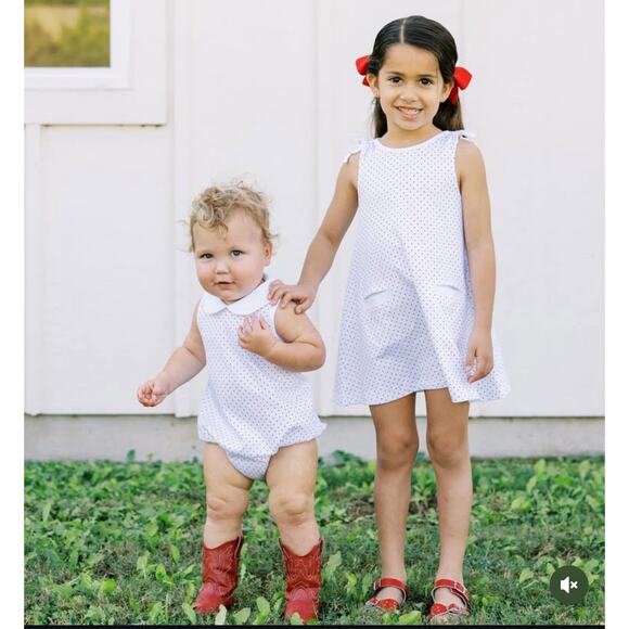 The Proper Peony Pima Girls Dottie Sleeveless Dress NWT size 2T - Picture 1 of 6